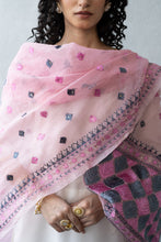 Load image into Gallery viewer, Kota Phulkari Embroidery Dupatta | Pink Dupatta | Light Dupatta for women online
